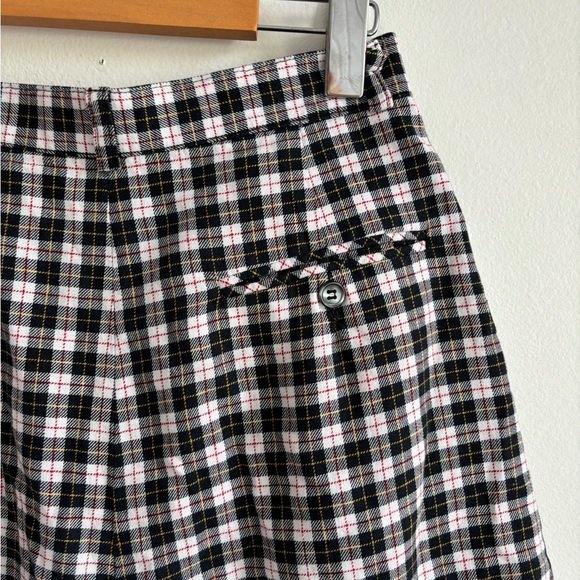 Vintage Pleated  Plaid Shorts - Picture 4 of 6